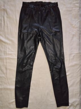 BCBGMaxAzria Black Faux Leather Dress Pants